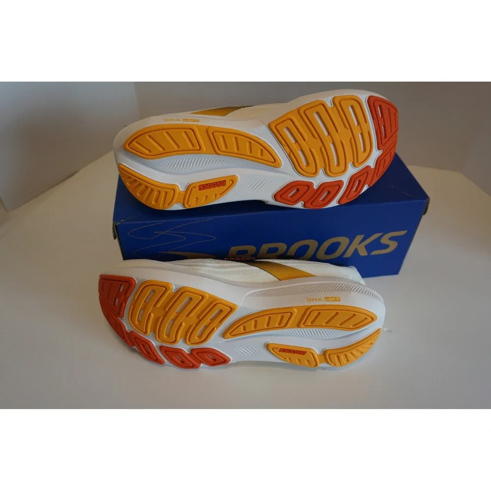Brooks Revel 9 Mens Running Shoes White Orange Black 110499 1D 141 Size 12